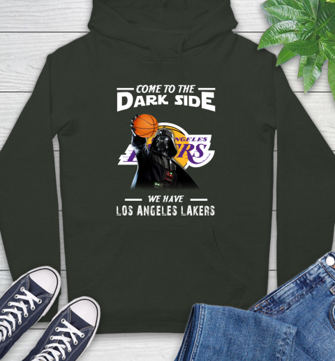 NBA Come To The Dark Side We Have Los Angeles Lakers Star Wars Darth Vader Basketball Hoodie 12
