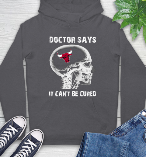 NBA Chicago Bulls Basketball Skull It Can't Be Cured Shirt Hoodie 8