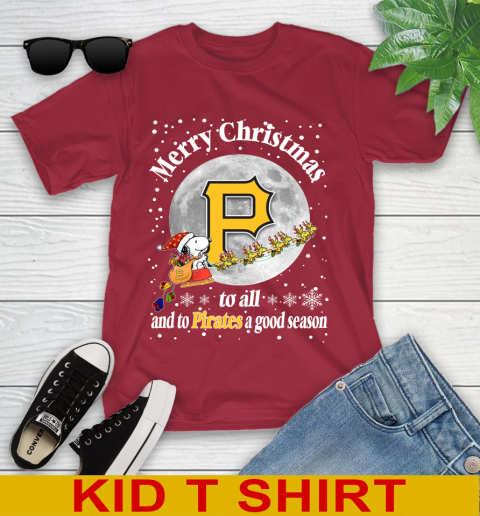 Pittsburgh Pirates Merry Christmas To All And To Pirates A Good Season MLB Baseball Sports Youth T-Shirt 12