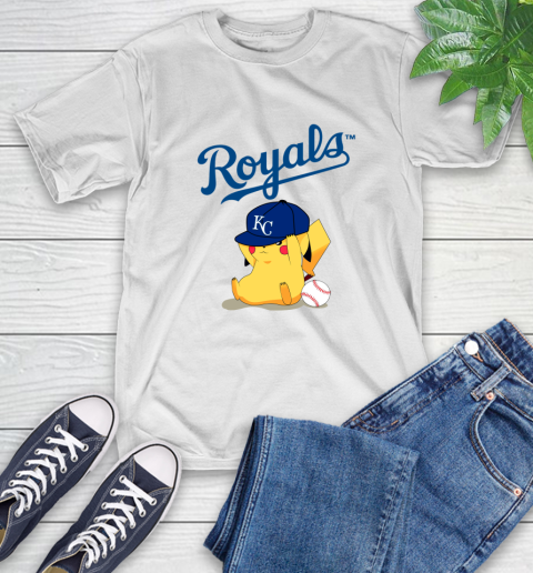 MLB Pikachu Baseball Sports Kansas City Royals T-Shirt