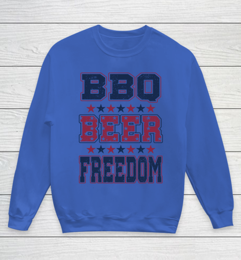 BBQ Beer Freedom Youth Sweatshirt 8