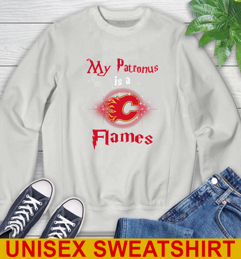 NHL Hockey Harry Potter My Patronus Is A Calgary Flames Sweatshirt 5