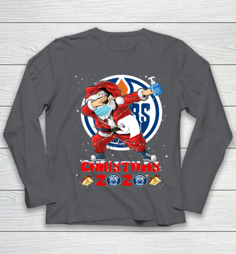 Edmonton Oilers Funny Santa Claus Dabbing Christmas 2020 NHL Youth Long Sleeve 6