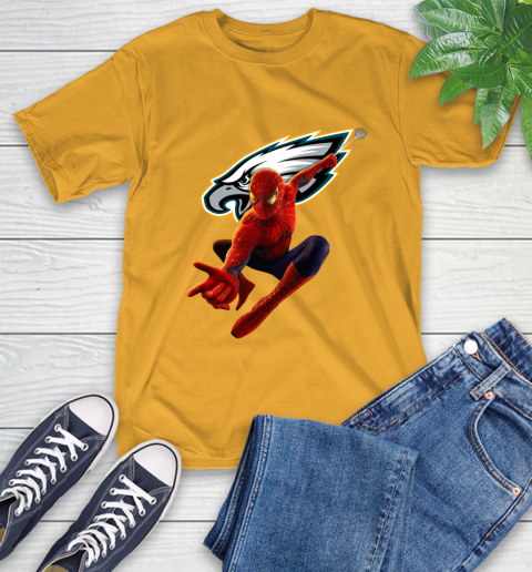 NFL Spider Man Avengers Endgame Football Philadelphia Eagles T-Shirt 3