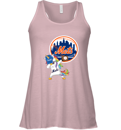 Hip Hop Dabbing Unicorn Flippin Love New York Mets Racerback Tank