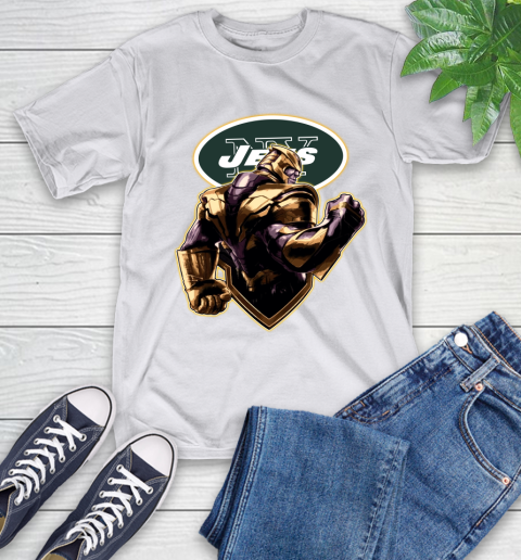 NFL Thanos Avengers Endgame Football Sports New York Jets T-Shirt 12