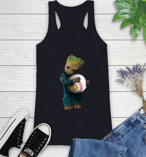 MLB Groot Guardians Of The Galaxy Baseball Sports Pittsburgh Pirates Racerback Tank 10