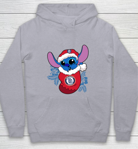 San Diego Padres Christmas Stitch In The Sock Funny Disney MLB Youth Hoodie 5