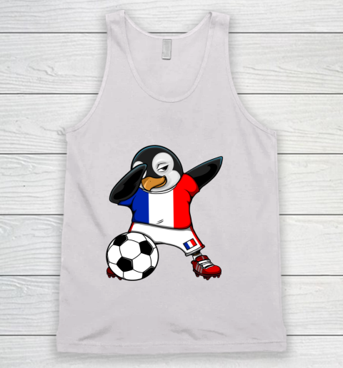 Dabbing Penguin France Soccer Fans Jersey Football Lovers Tank Top