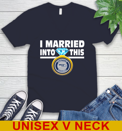 Seahawks v neck sales shirt