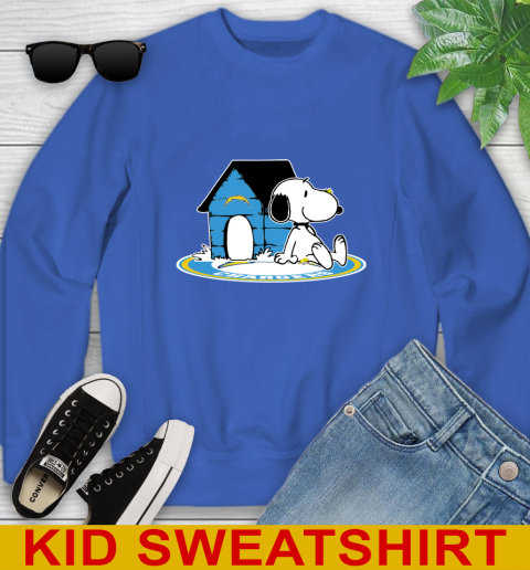 NFL Football Los Angeles Chargers Snoopy The Peanuts Movie Shirt Youth Sweatshirt 7