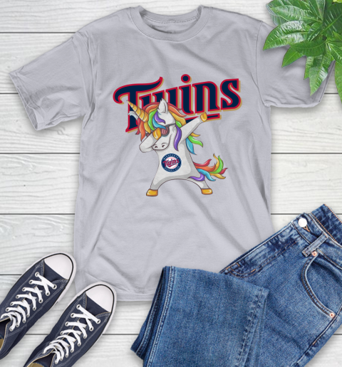 Minnesota Twins MLB Baseball Funny Unicorn Dabbing Sports T-Shirt 6