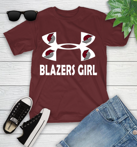 NBA Portland Trail Blazers Girl Under Armour Basketball Sports Youth T-Shirt 14