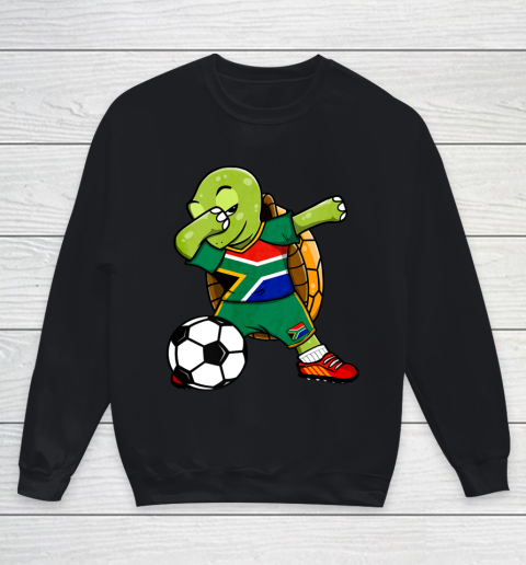 Dabbing Turtle South Africa Soccer Fans Jersey Football Youth Sweatshirt