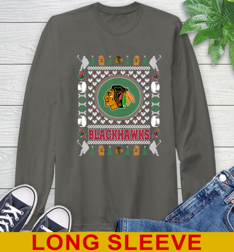 Chicago Blackhawks Merry Christmas NHL Hockey Loyal Fan Long Sleeve T-Shirt 10