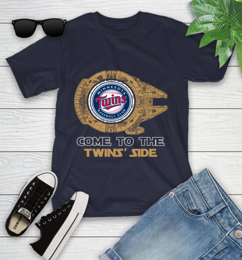 MLB Come To The Minnesota Twins Side Star Wars Baseball Sports Youth T-Shirt 2