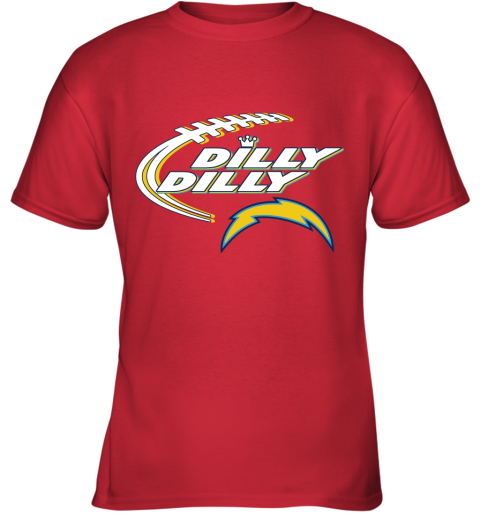 NFL Los Angeles Chargers Dilly Dilly Football Sports ElYm2RKMO1w youth t shirt 26 95 151514 front red