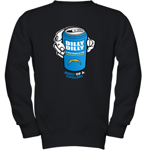 Bud Light Dilly Dilly! Los Angeles Chargers Birds Of A Cooler Youth Sweatshirt