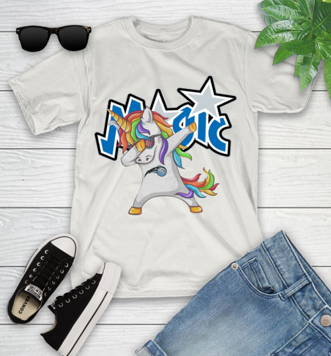 Orlando Magic NBA Basketball Funny Unicorn Dabbing Sports Youth T-Shirt 12