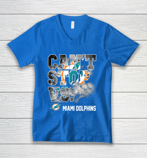 NFL Miami Dolphins Can't Stop Vs V-Neck T-Shirt 5
