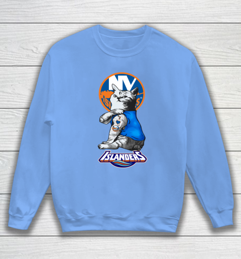 NHL My Cat Loves New York Islanders Hockey Sweatshirt 8