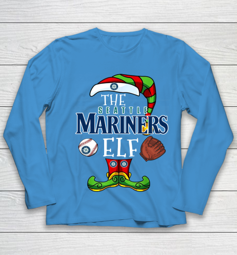 Seattle Mariners Christmas ELF Funny MLB Youth Long Sleeve 5