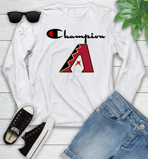 MLB Baseball Arizona Diamondbacks Champion Shirt Youth Long Sleeve