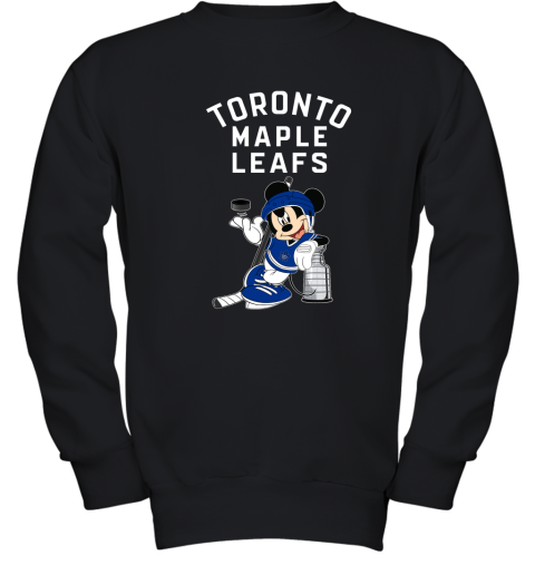 Mickey Toronto Maple Leafs With The Stanley Cup Hockey NHL Youth Sweatshirt