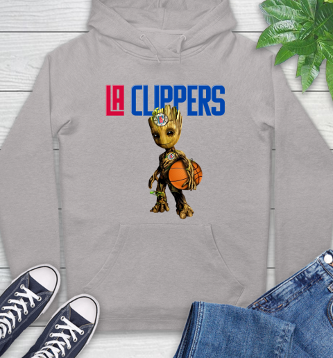 LA Clippers NBA Basketball Groot Marvel Guardians Of The Galaxy Hoodie 12