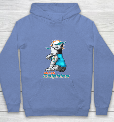NFL Football My Cat Loves Miami Dolphins Youth Hoodie 8