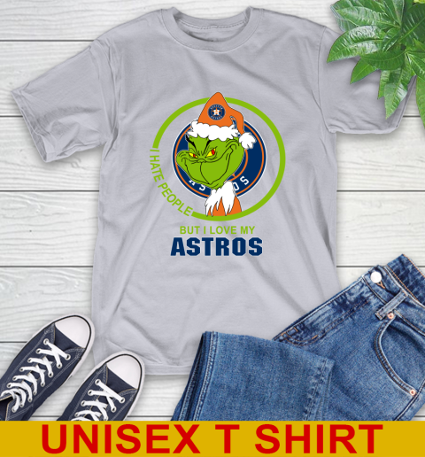 Houston Astros MLB Christmas Grinch I Hate People But I Love My Favorite Baseball Team T-Shirt 6