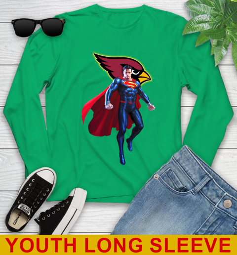 NFL Superman DC Sports Football Arizona Cardinals Youth Long Sleeve 7
