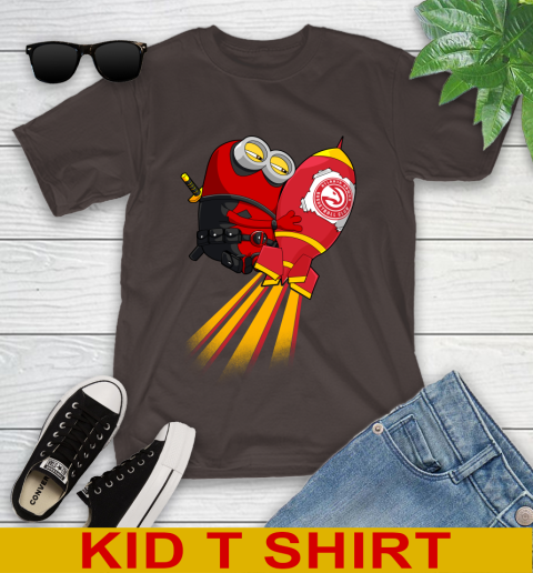 NBA Basketball Atlanta Hawks Deadpool Minion Marvel Shirt Youth T-Shirt 6