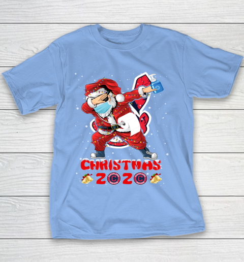 Cleveland Indians Funny Santa Claus Dabbing Christmas 2020 MLB Youth T-Shirt 8