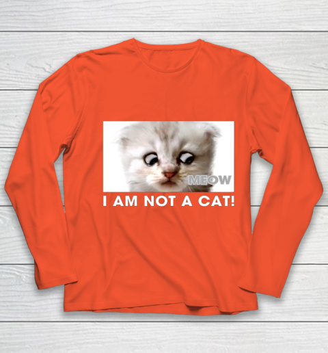 I am not a cat shirt funny video zoom call cat Youth Long Sleeve 3