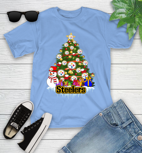 Pittsburgh Steelers Merry Christmas NFL Football Sports Youth T-Shirt 11