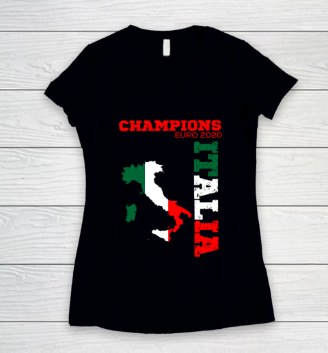 Italy Champions Euro 2020 played in 2021 Women's V-Neck T-Shirt