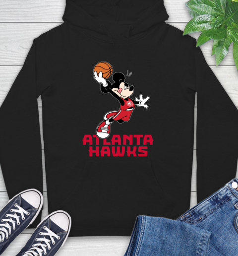 NBA Basketball Atlanta Hawks Cheerful Mickey Mouse Shirt Hoodie