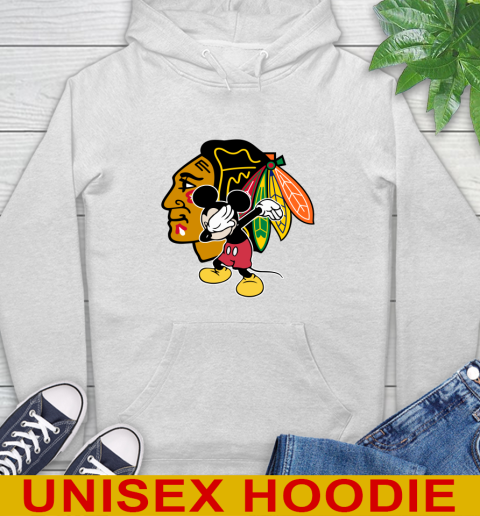 Chicago Blackhawks NHL Hockey Dabbing Mickey Disney Sports Hoodie