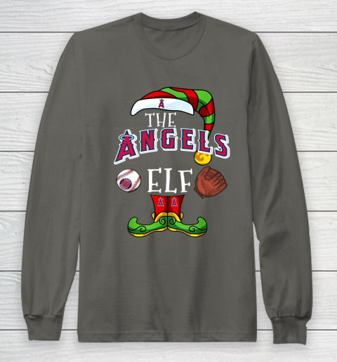 Los Angeles Angels Christmas ELF Funny MLB Long Sleeve T-Shirt 5