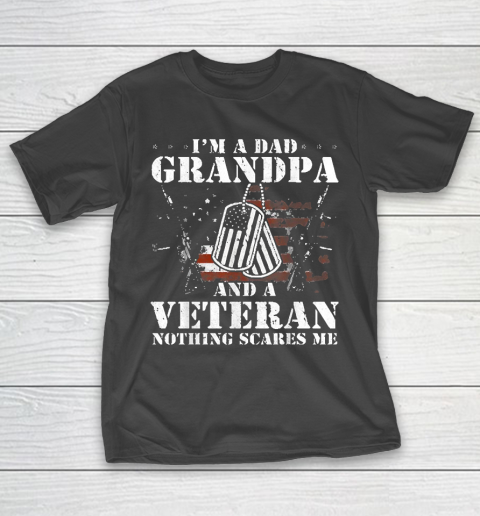 Grandpa Funny Gift Apparel  I'm A Dad Grandpa Veteran Father's Day S T-Shirt