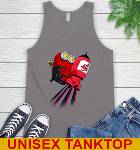 MLB Baseball Cleveland Indians Deadpool Minion Marvel Shirt Tank Top 6