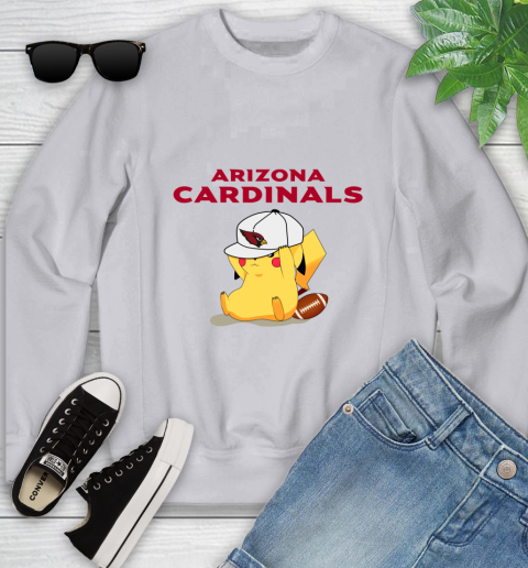NFL Pikachu Football Sports Arizona Cardinals Youth Sweatshirt 4