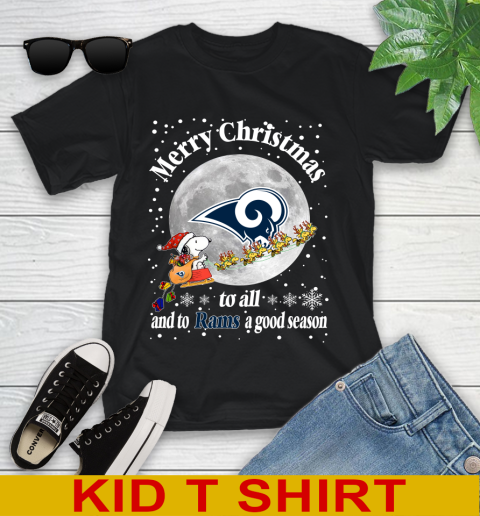 Los Angeles Rams Merry Christmas To All And To Rams A Good Season NFL Football Sports Youth T-Shirt