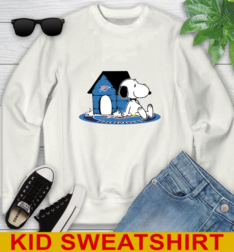NBA Basketball Oklahoma City Thunder Snoopy The Peanuts Movie Shirt Youth Sweatshirt
