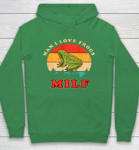 MILF Man I Love Frogs Funny Retro Frog Hoodie 5