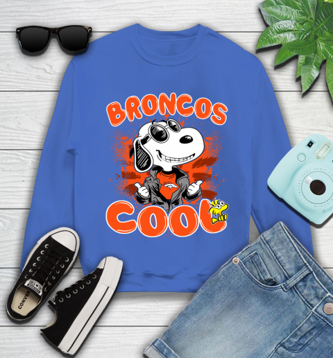 NFL Football Denver Broncos Cool Snoopy Shirt Youth Sweatshirt 5