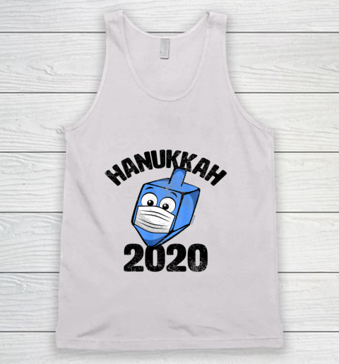 Funny Hanukkah 2020 Dreidel Wearing Face Mask Graphic Tank Top
