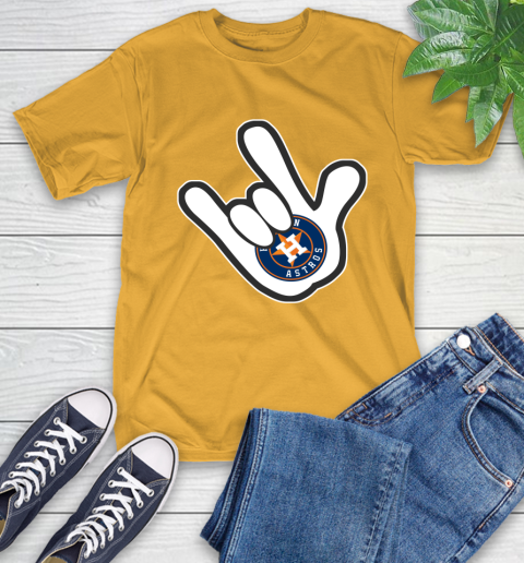 Houston Astros MLB Baseball Mickey Rock Hand Disney T-Shirt 3
