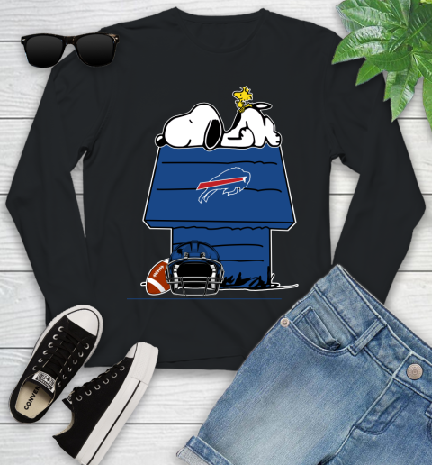 Buffalo Bills NFL Football Snoopy Woodstock The Peanuts Movie Youth Long Sleeve 2